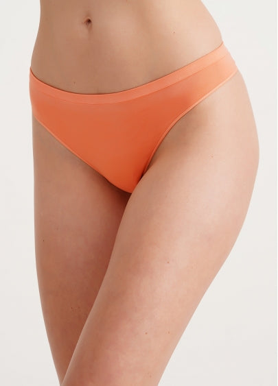 Seamless Thong Panty in Pastel Orange