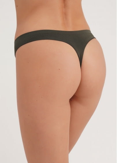 Seamless Thong Panty in Khaki