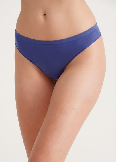 Seamless Thong Panty in Indigo