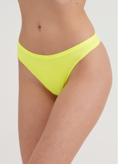 Seamless Thong Panty in Neon Yellow