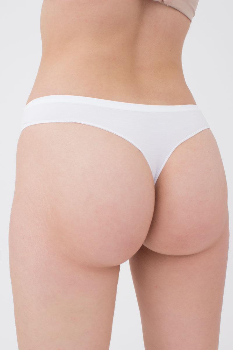 Seamless Thong Panty in White