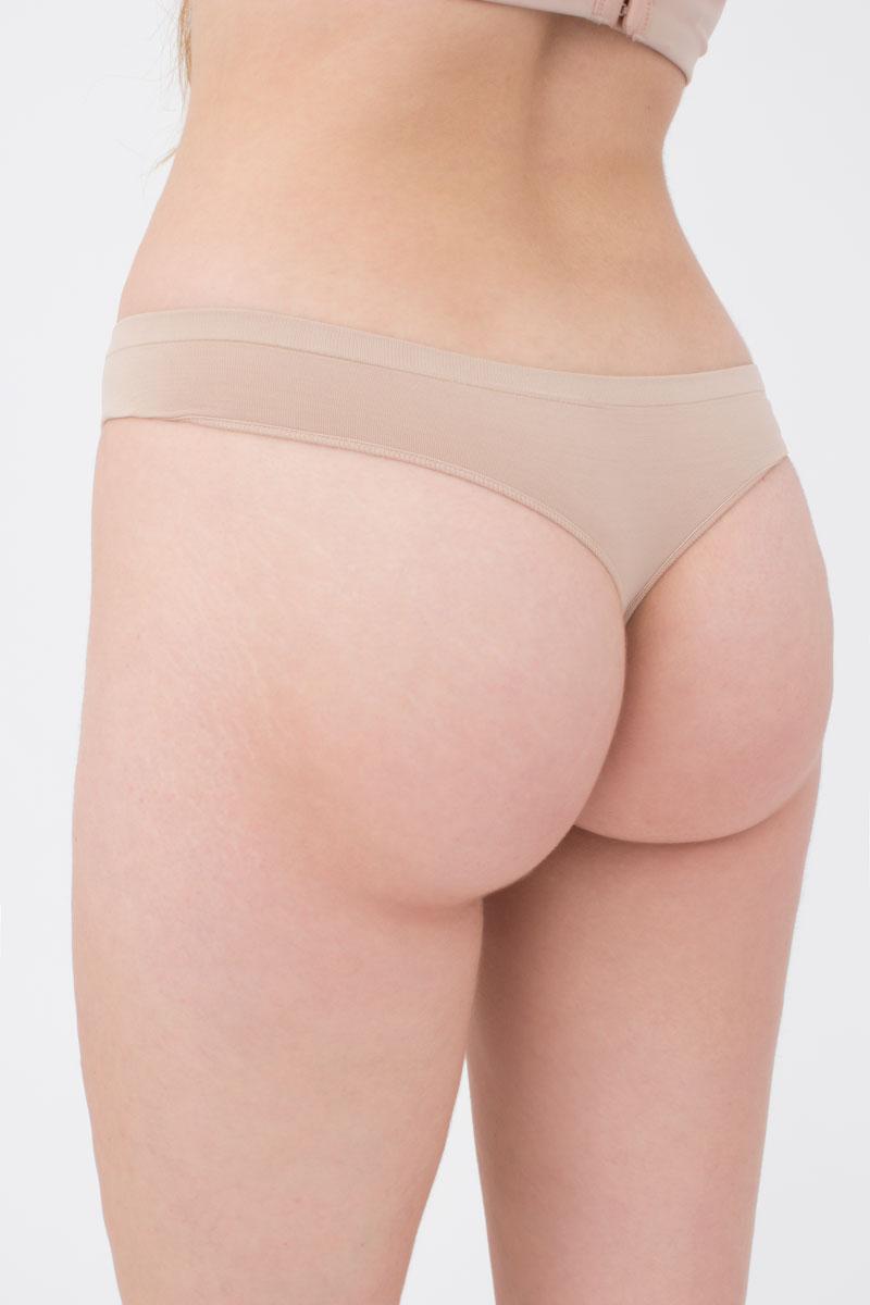 Seamless Thong Panty in Beige