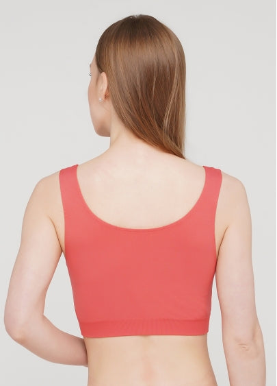 Seamless Wellness Bra in Coral