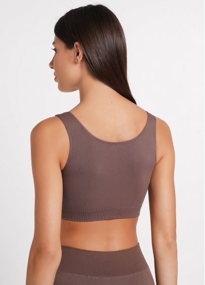 Seamless Wellness Bra in Brown