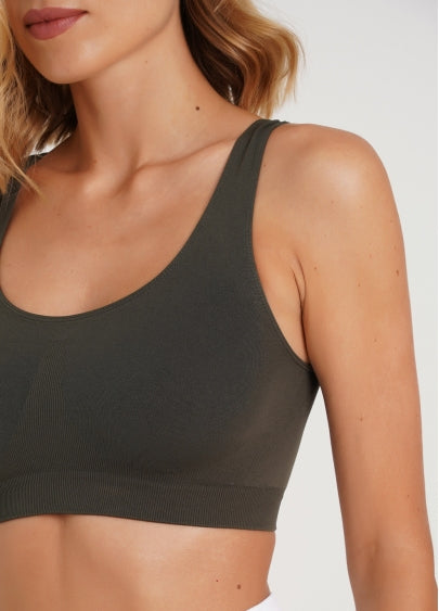 Seamless Wellness Bra in Khaki