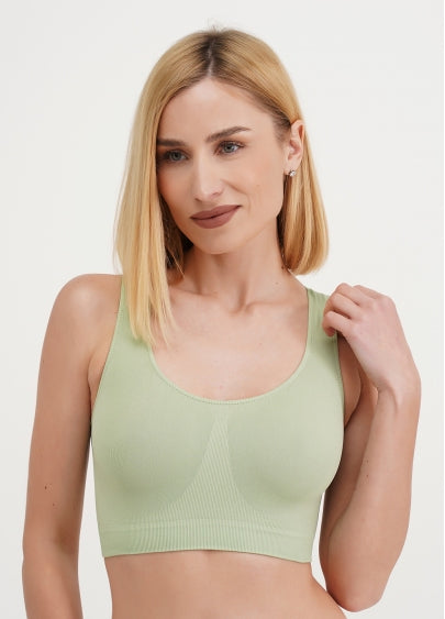 Seamless Wellness Bra in Light Green