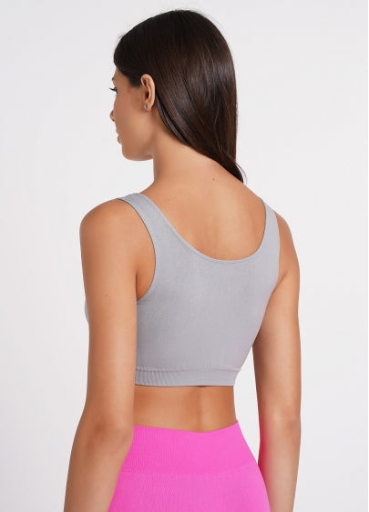 Seamless Wellness Bra in Gray