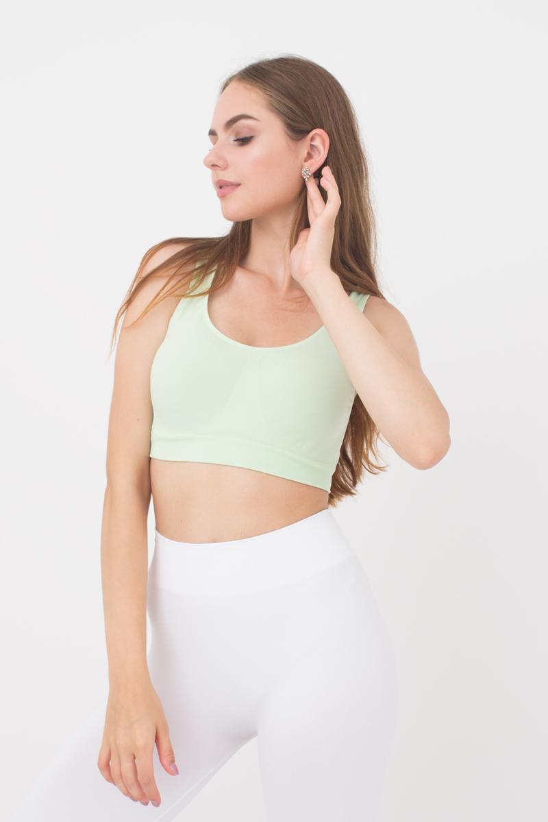 Seamless Wellness Bra in Green Ash