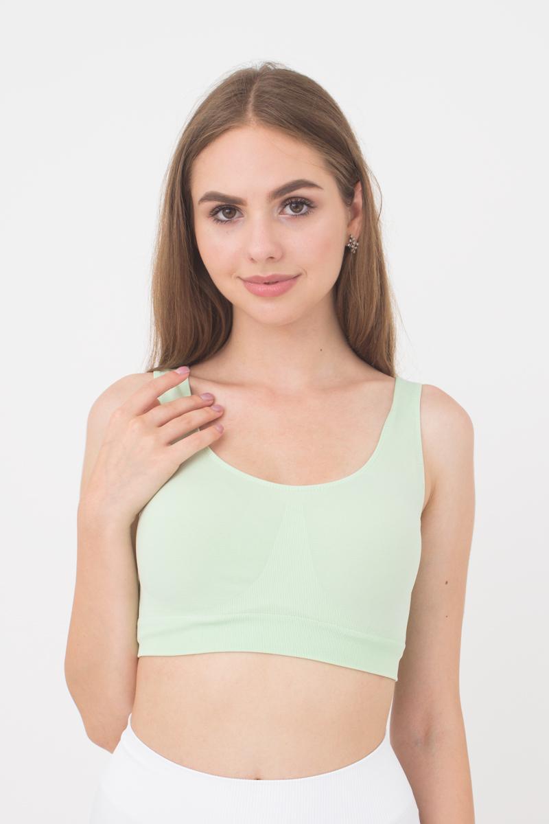 Seamless Wellness Bra in Green Ash