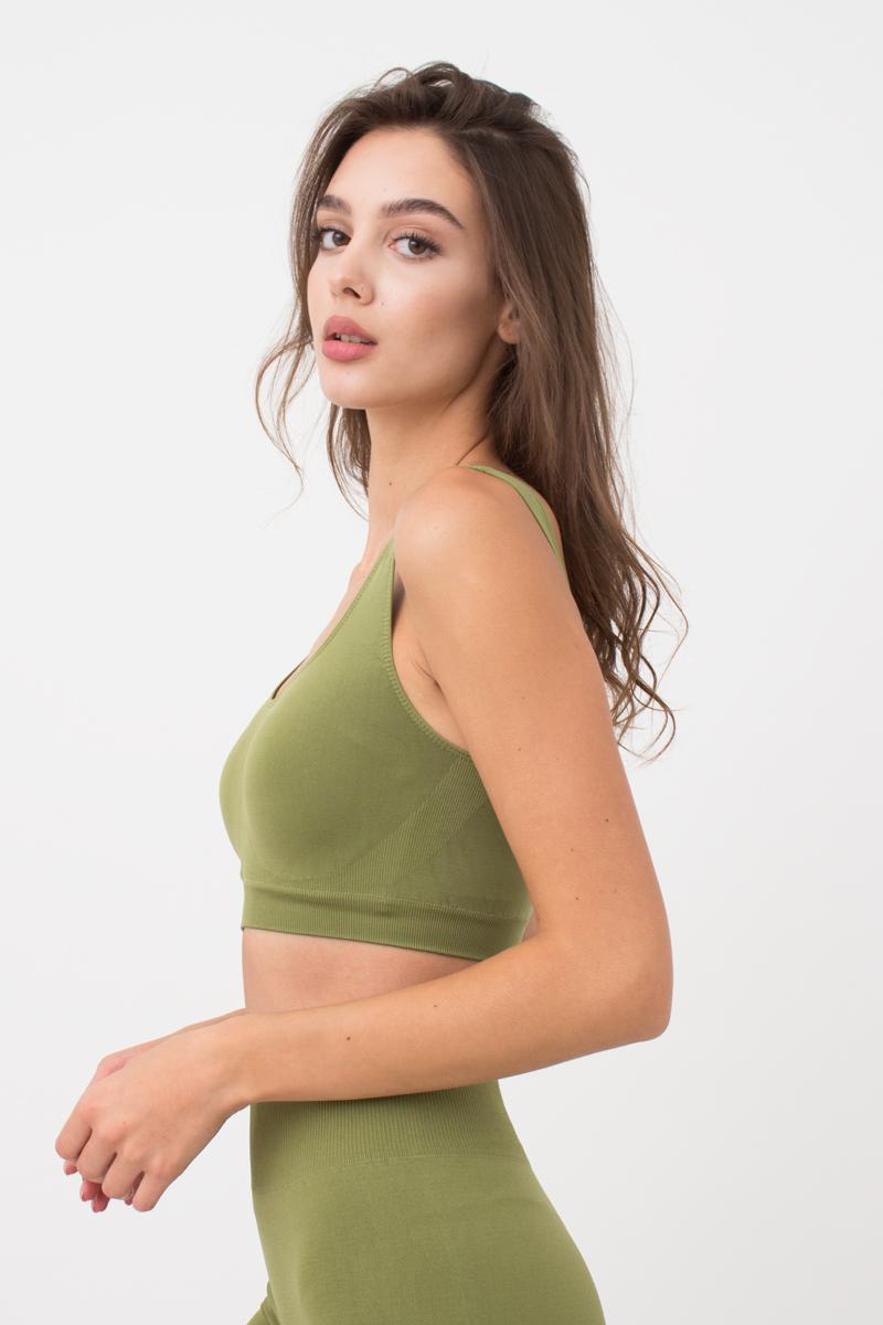 Seamless Wellness Bra in Olive