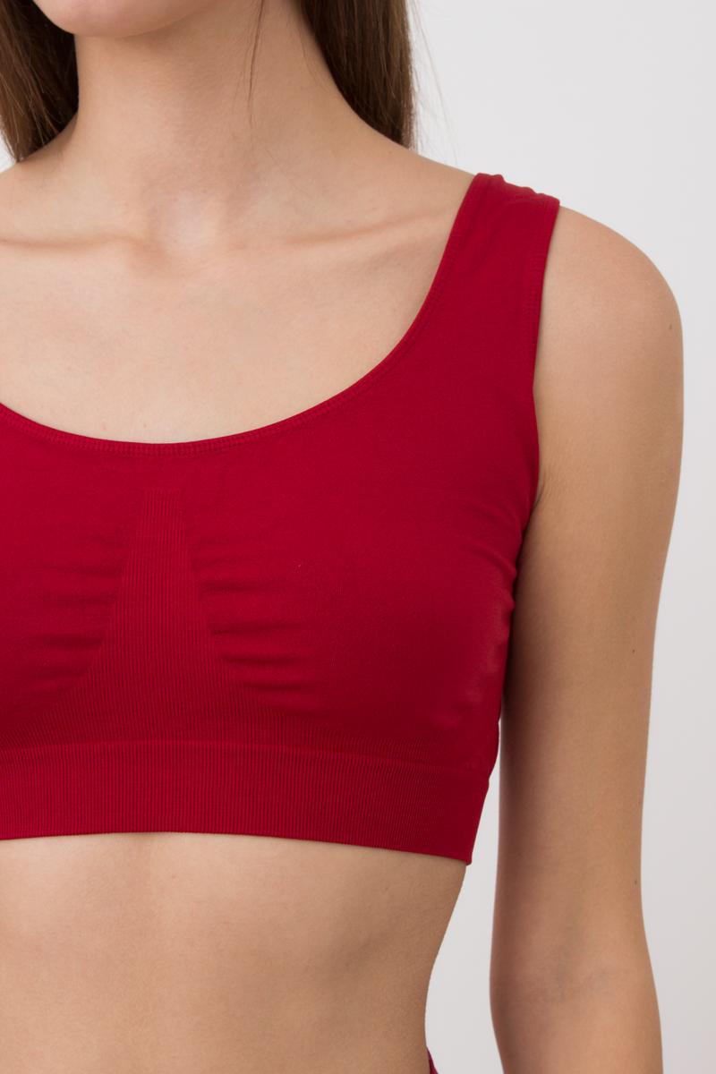 Seamless Wellness Bra in Wine