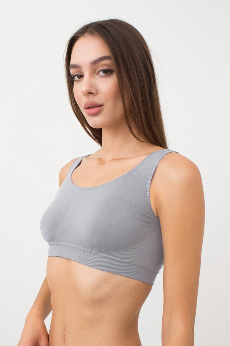 Seamless Wellness Bra in Gray