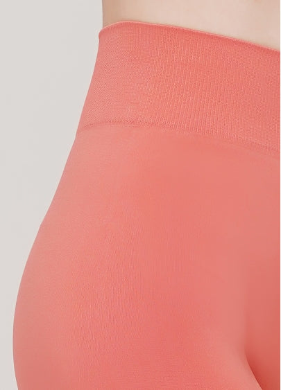 Seamless Above Knee Bike Shorts in Coral