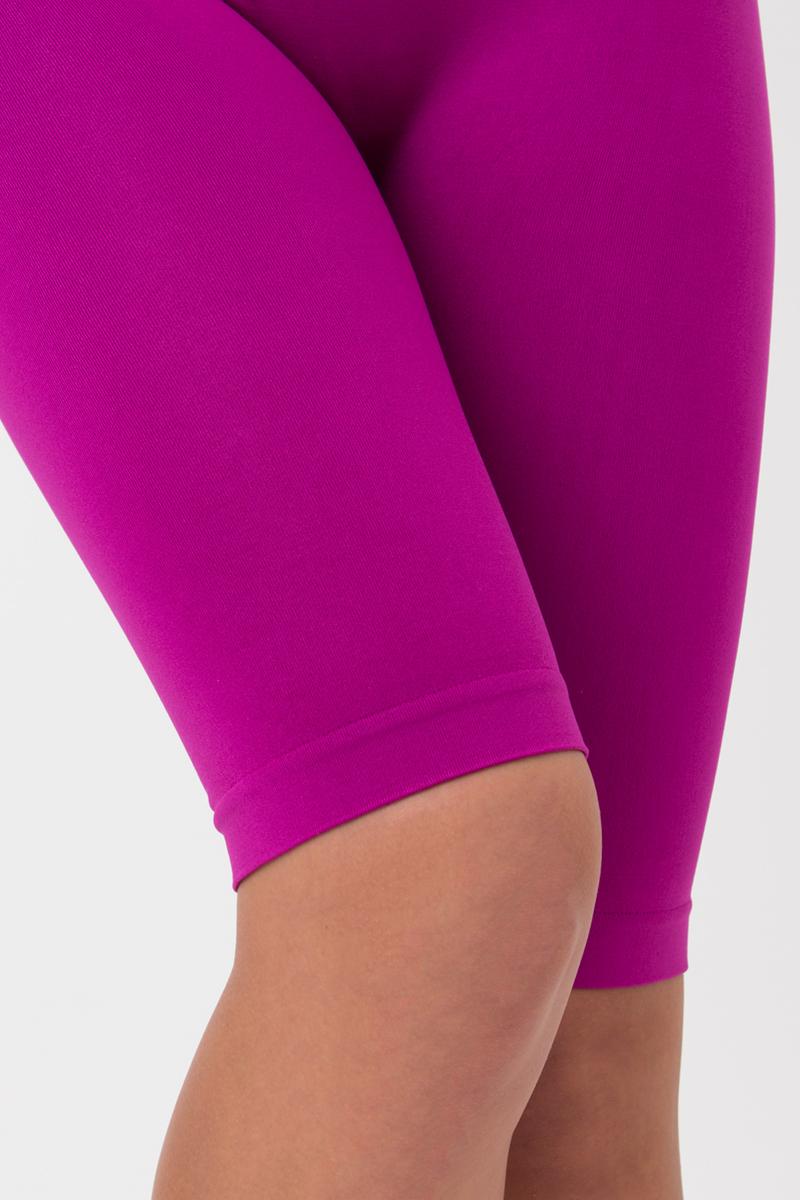 Seamless Above Knee Bike Shorts in Deep Purple