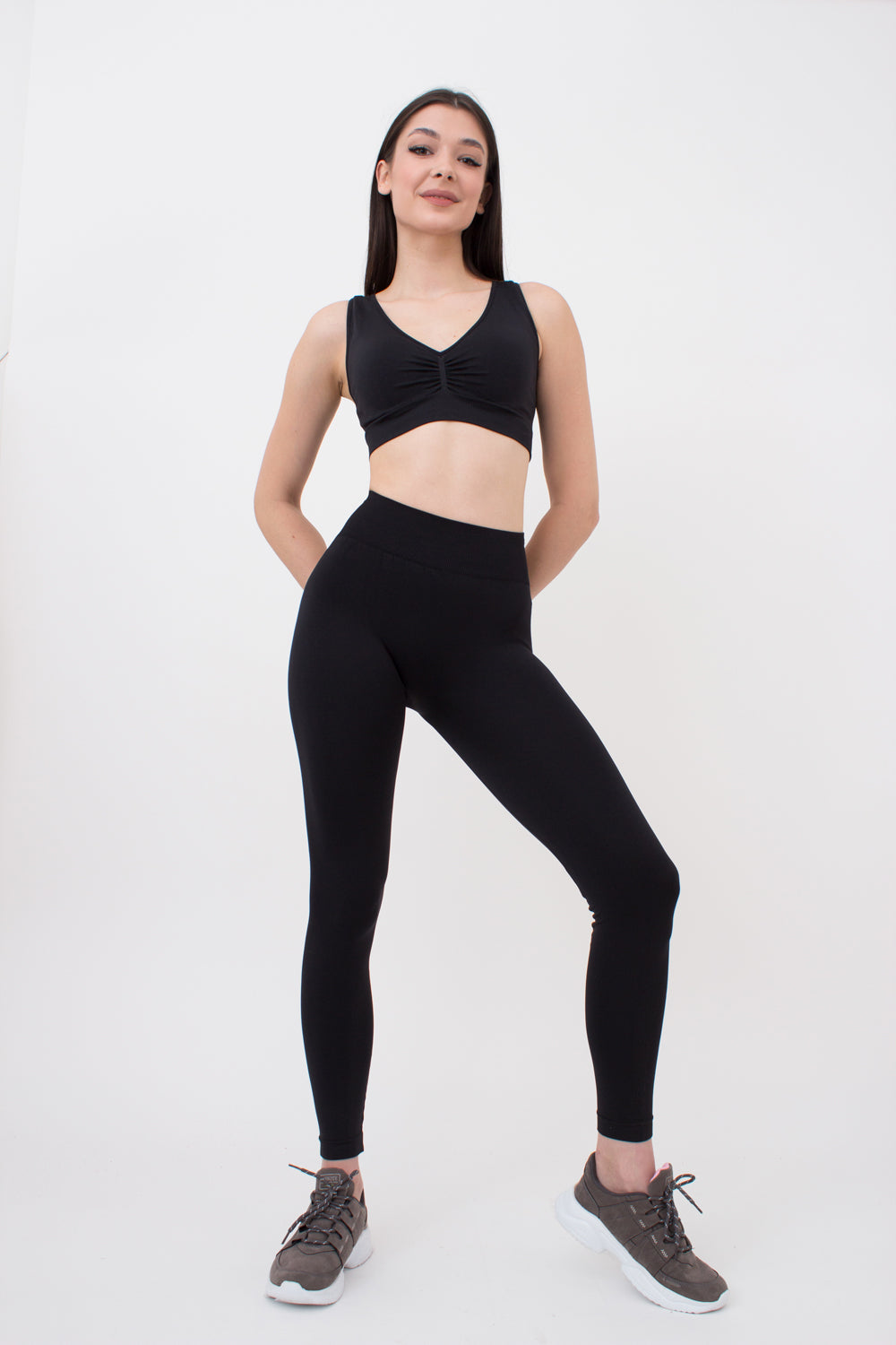 Seamless Scrunch Leggings in Black