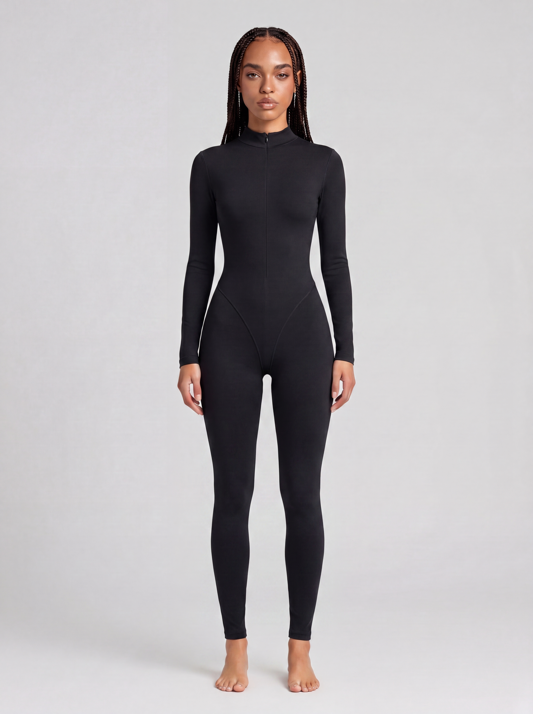 Aura Second Skin Jumpsuit in Black