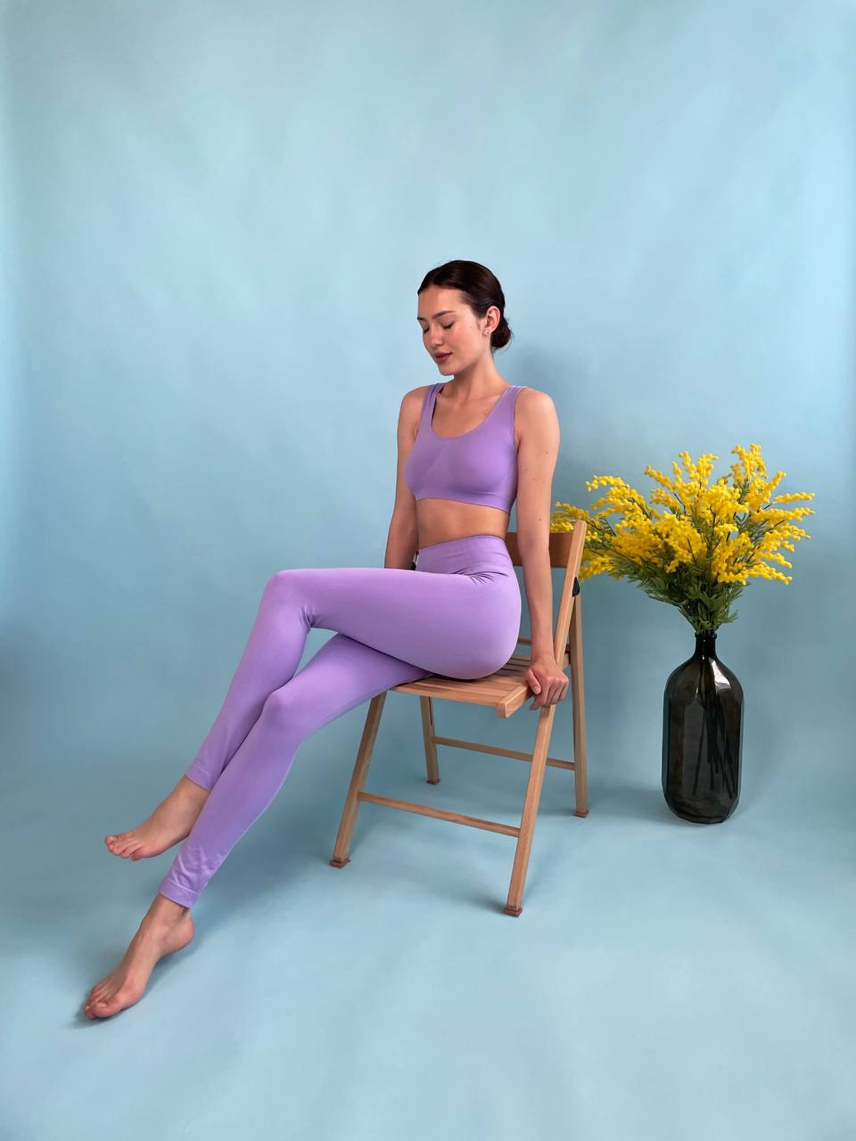 Seamless High Waist Leggings in Lavender