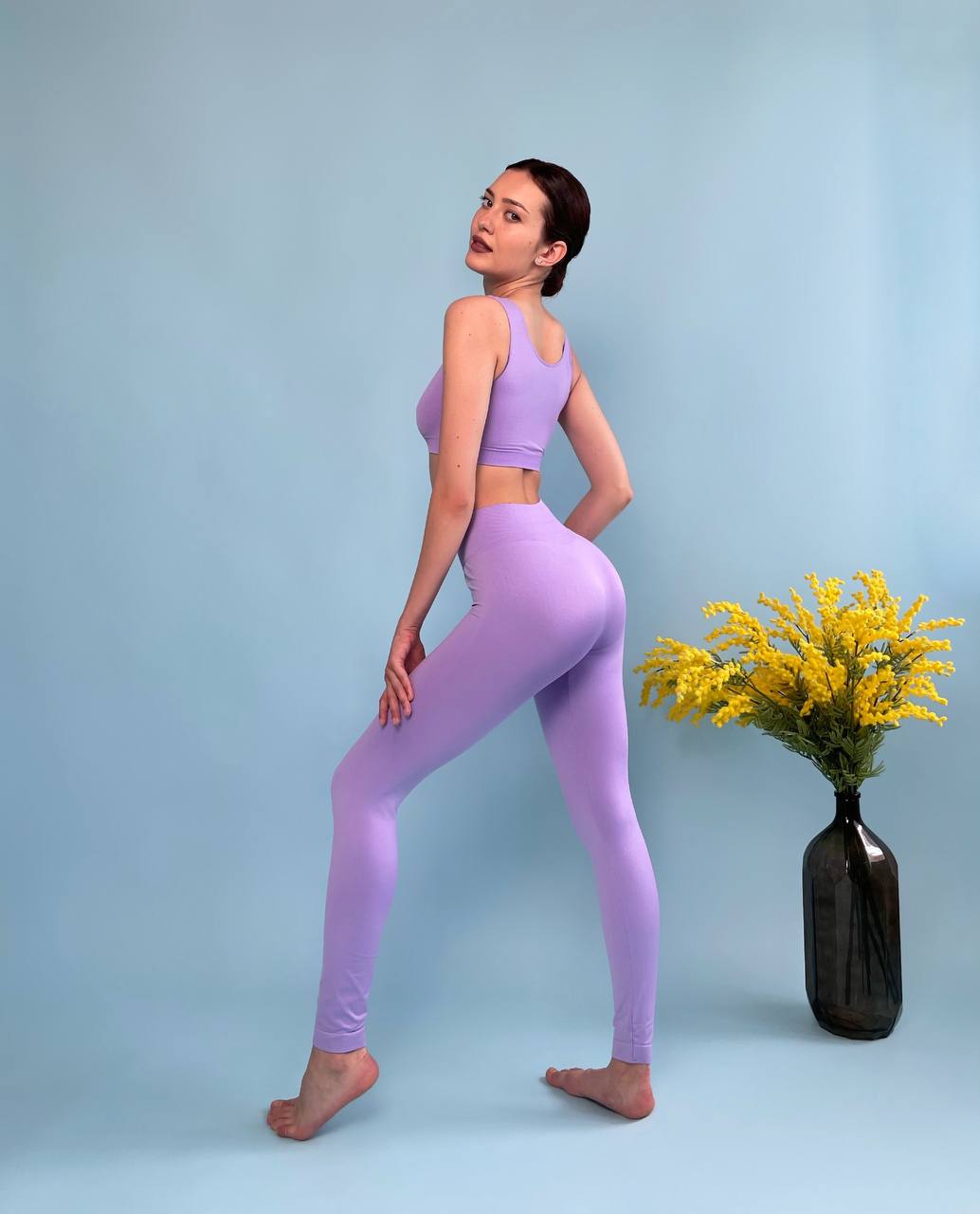 Seamless High Waist Leggings in Lavender