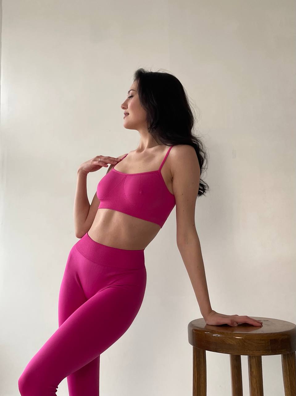 Seamless High Waist Leggings in Fuchsia