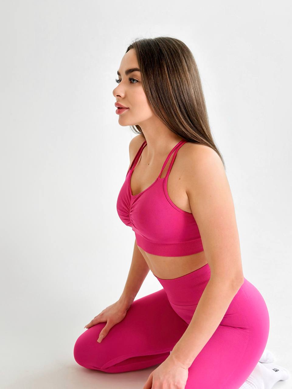 Seamless Scrunch Leggings in Fuchsia