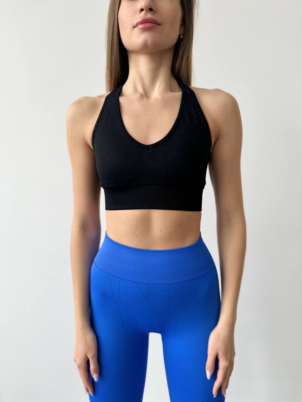 Seamless Scrunch Leggings in Electric Blue