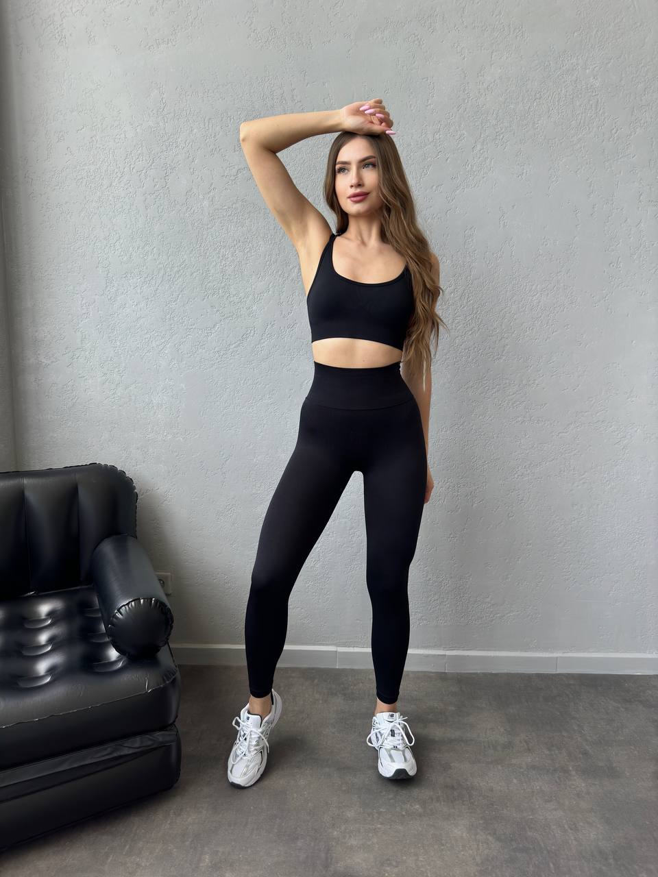 Seamless Scrunch Leggings in Black