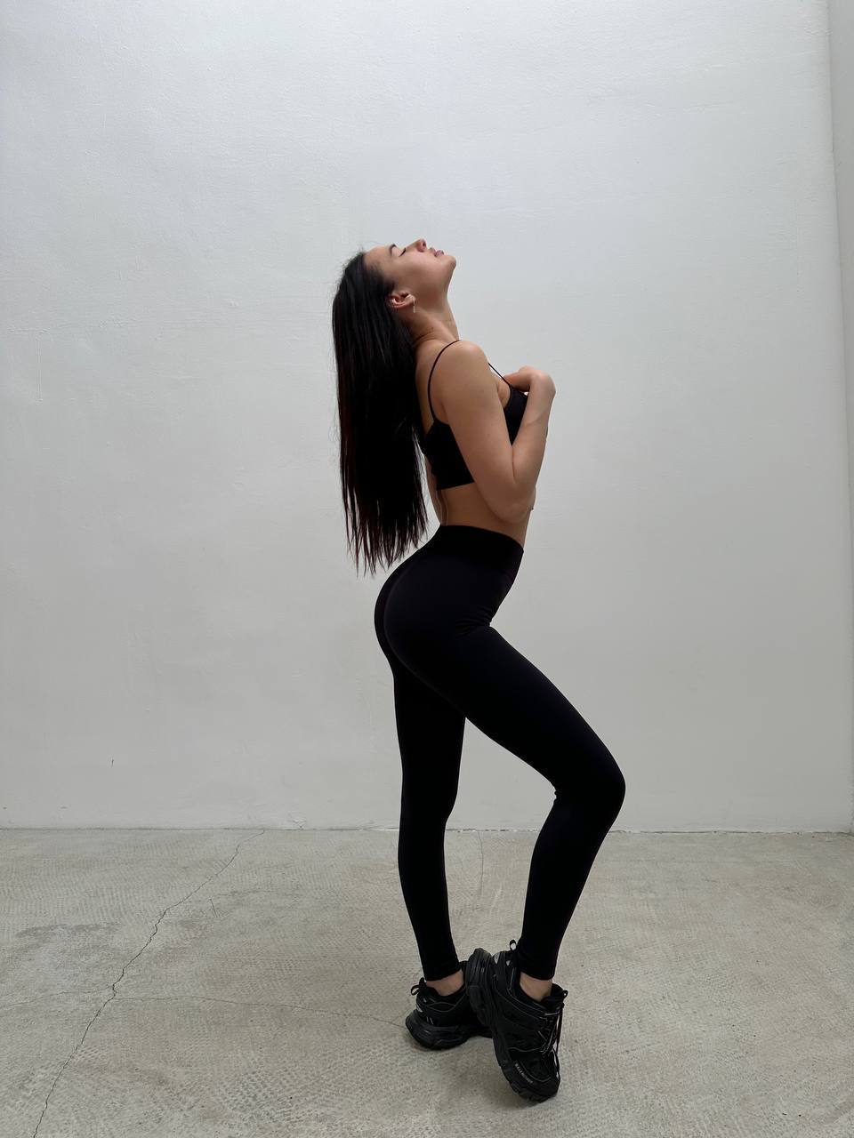 Seamless High Waist Leggings in Black