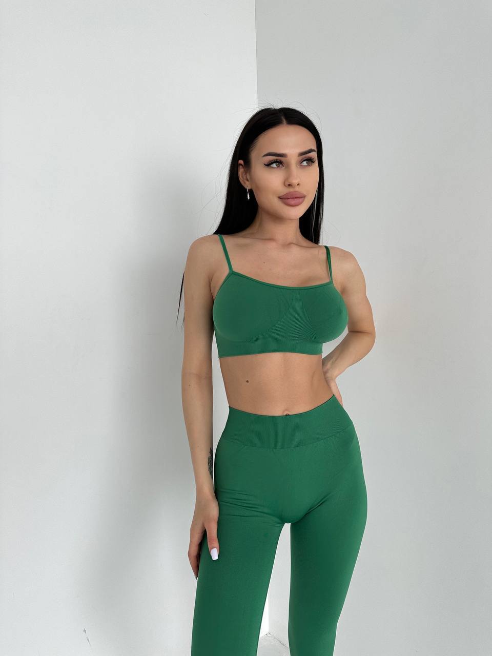 Seamless High Waist Leggings in Green