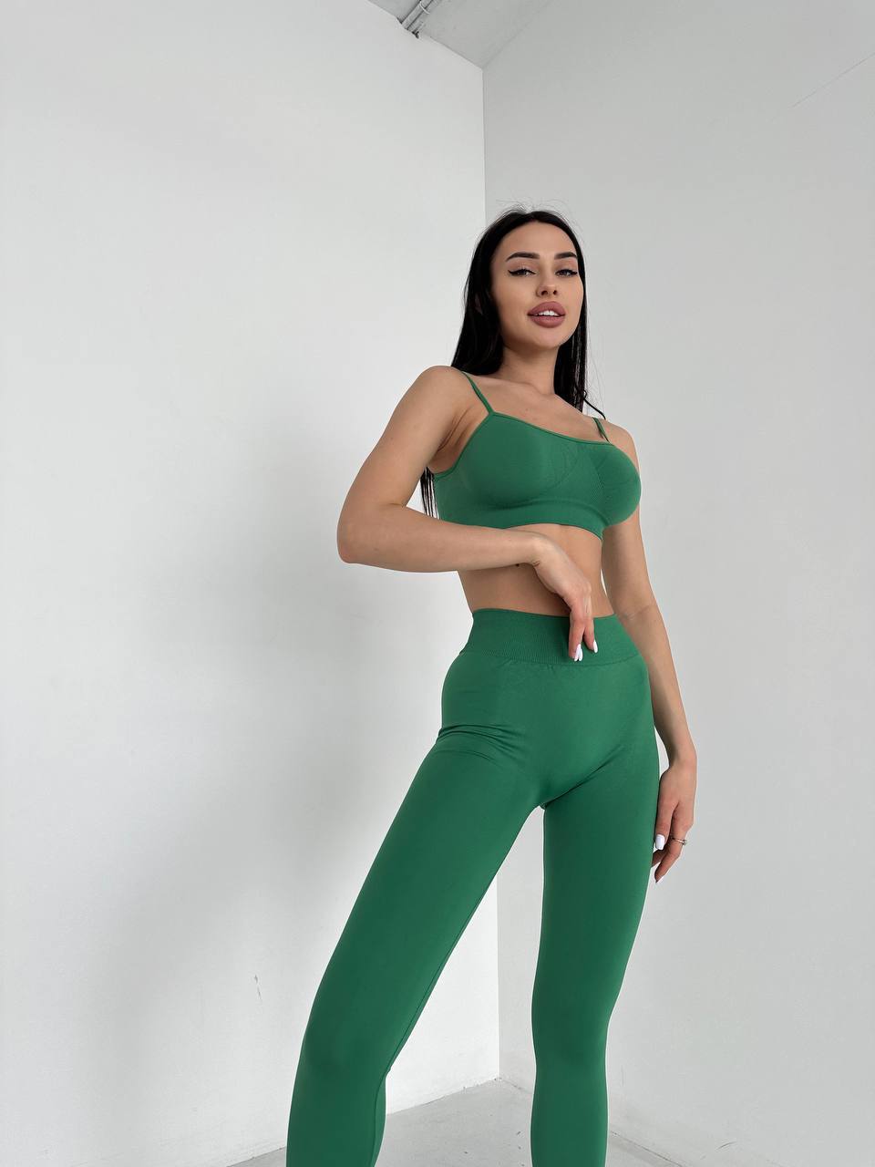 Seamless High Waist Leggings in Green