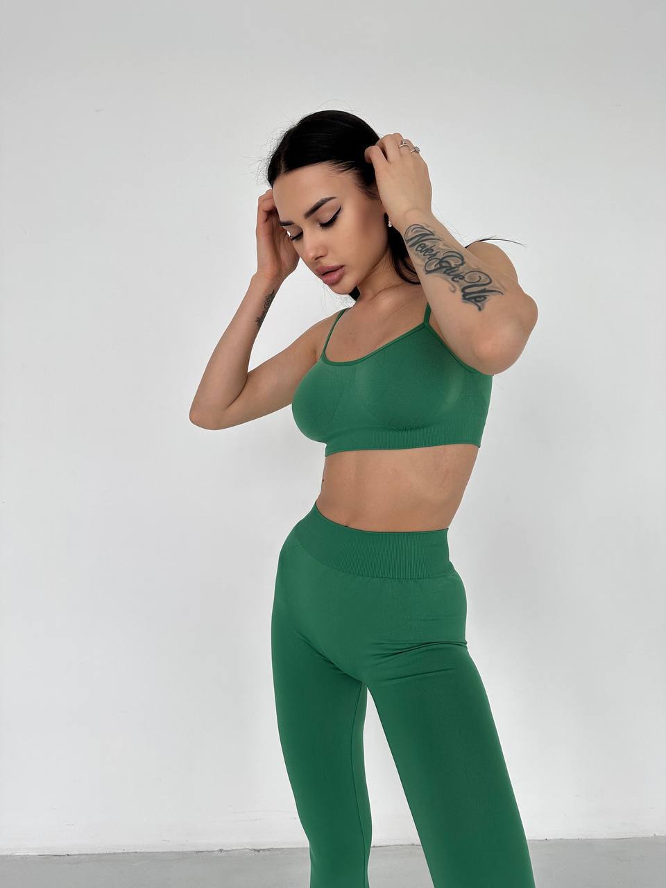 Seamless High Waist Leggings in Green