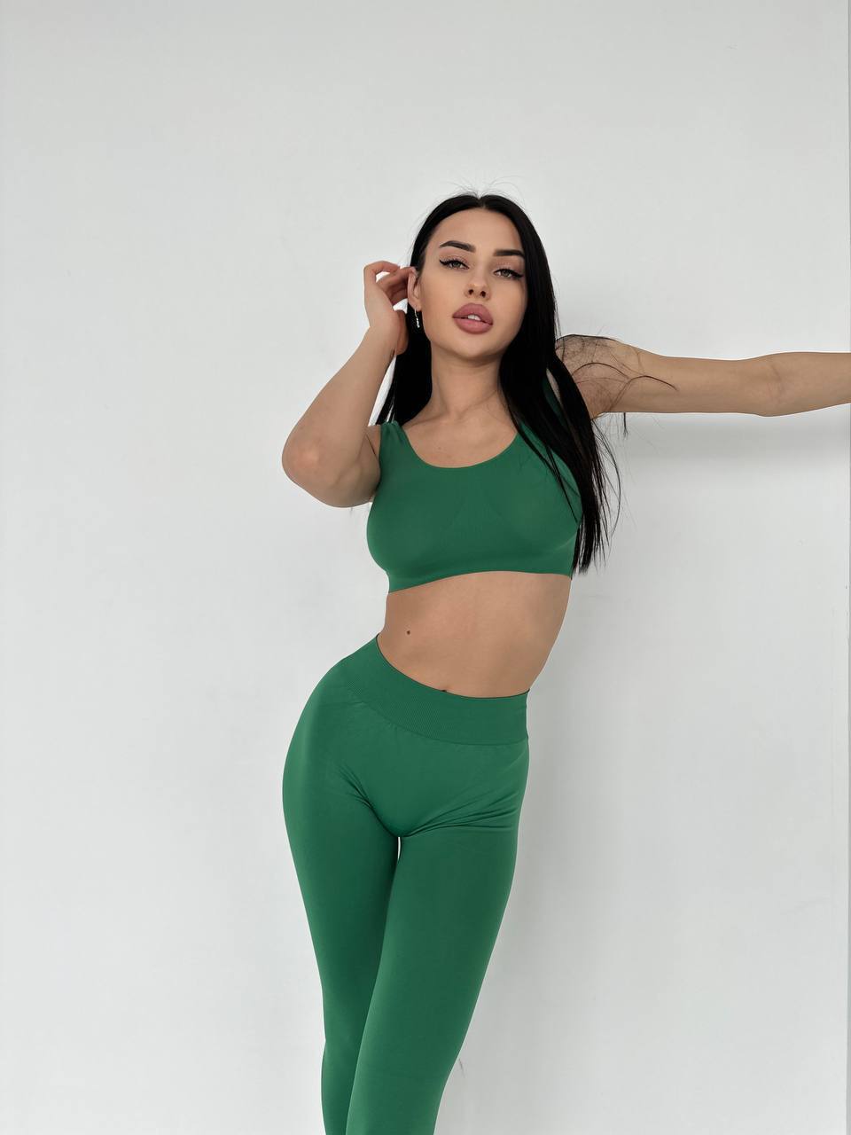 Seamless High Waist Leggings in Green