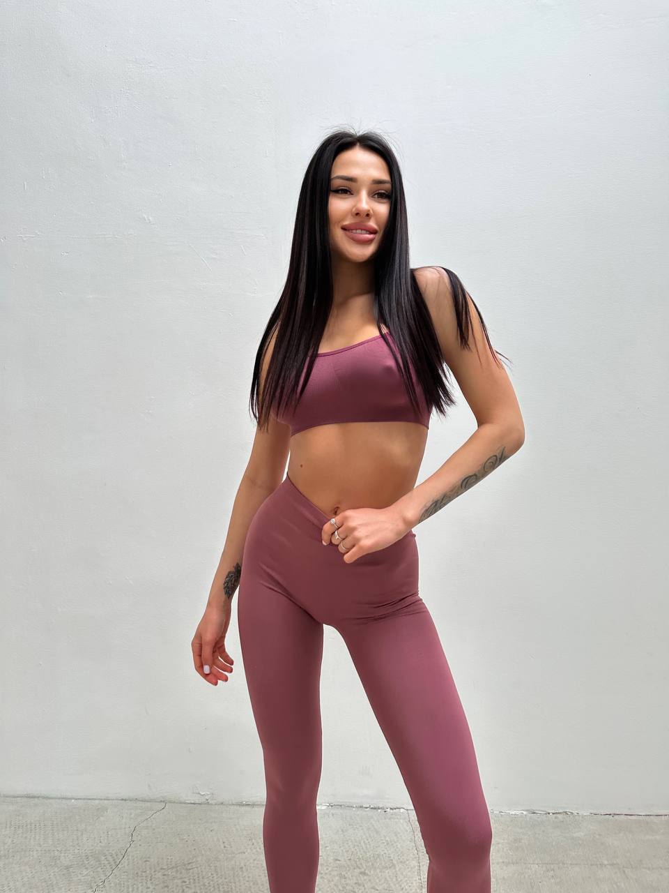 Seamless High Waist Leggings in Dusk Pink