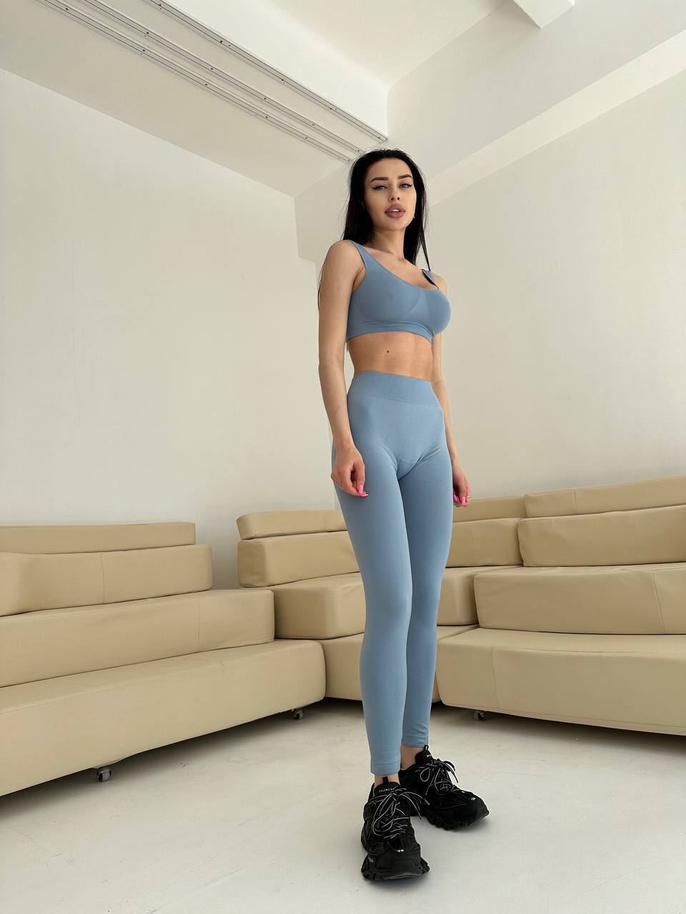 Seamless High Waist Leggings in Shadow