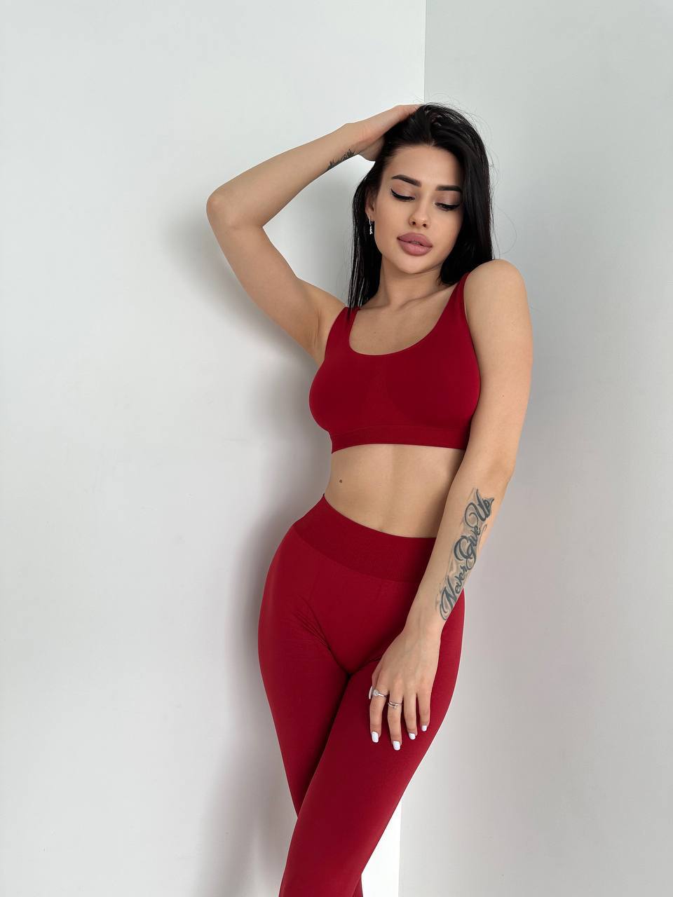 Seamless High Waist Leggings in Wine