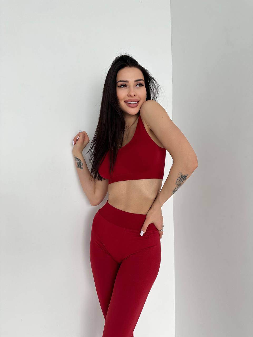 Seamless High Waist Leggings in Wine