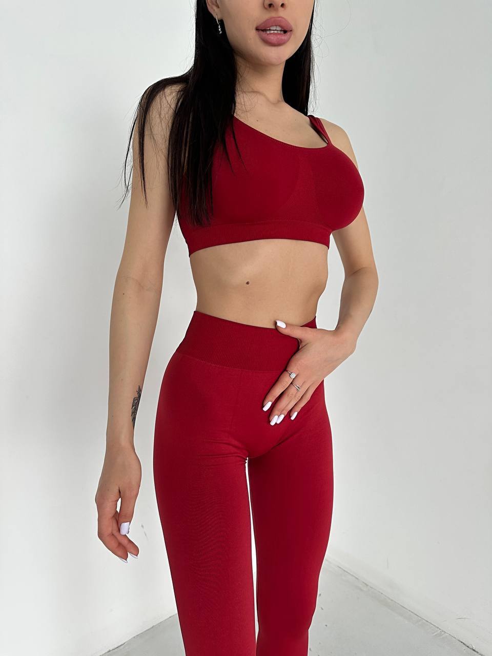 Seamless High Waist Leggings in Wine