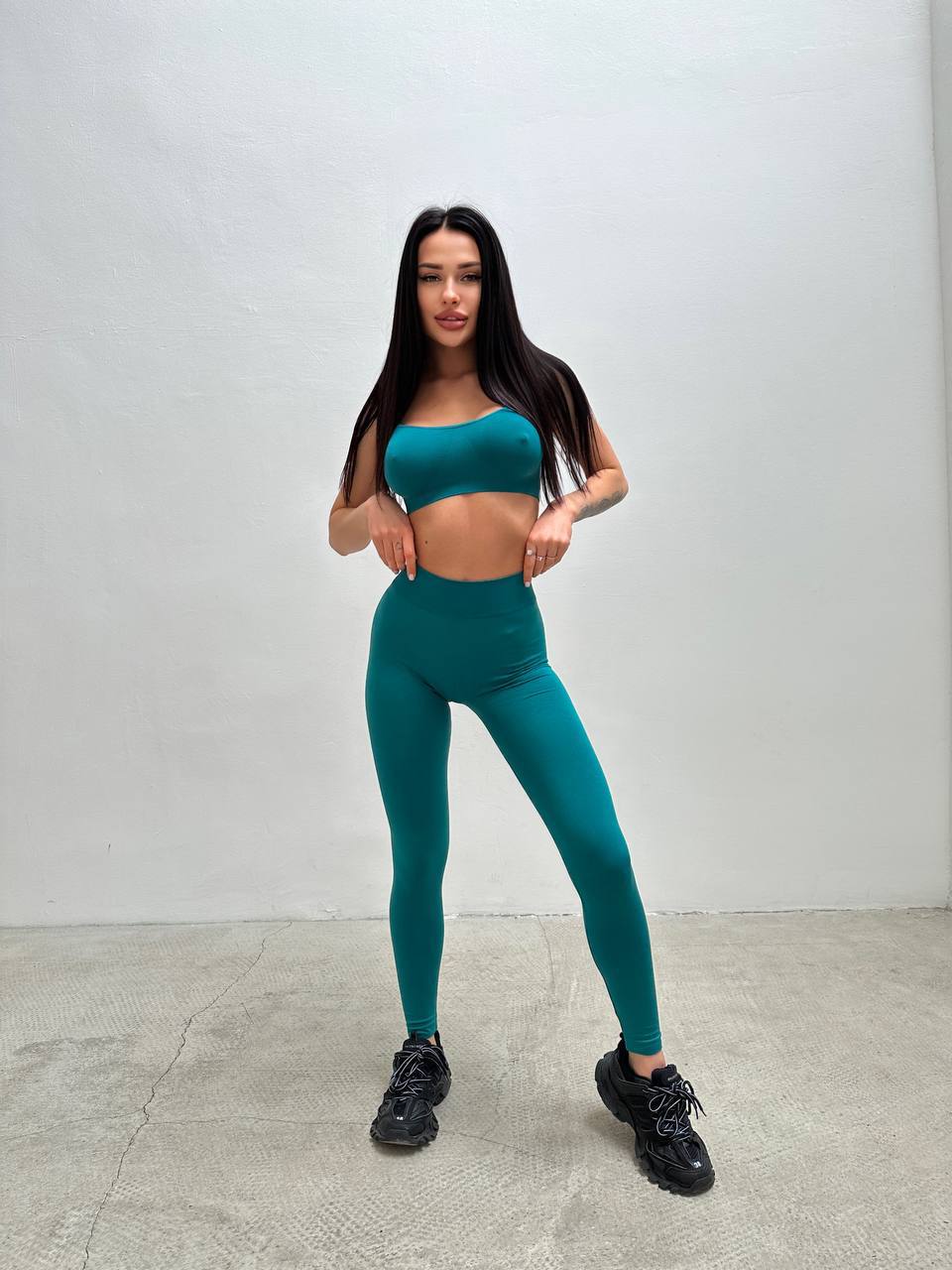 Seamless High Waist Leggings in Emerald