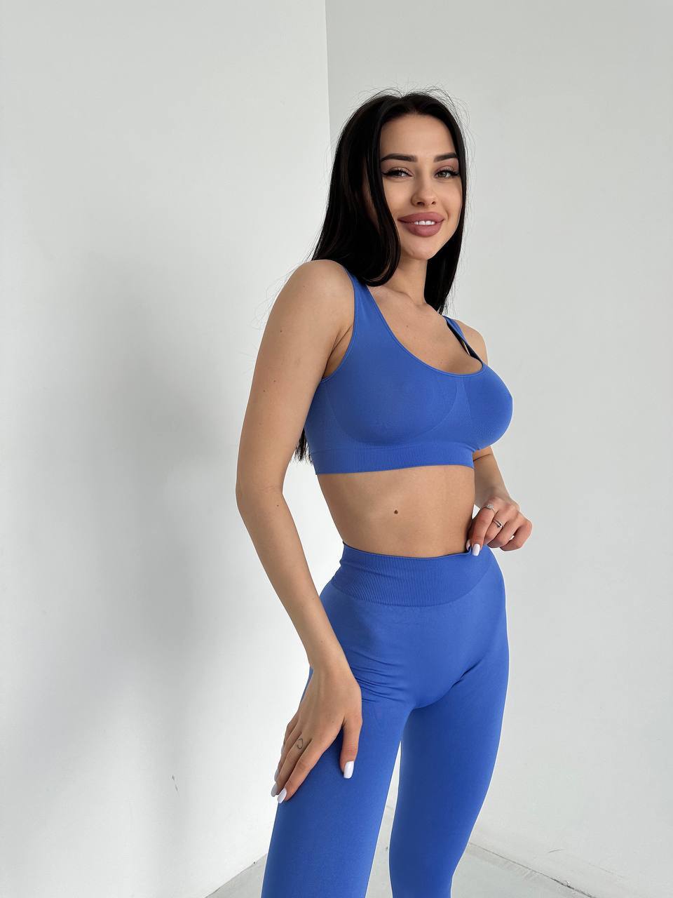 Seamless Wellness Bra in Electric Blue