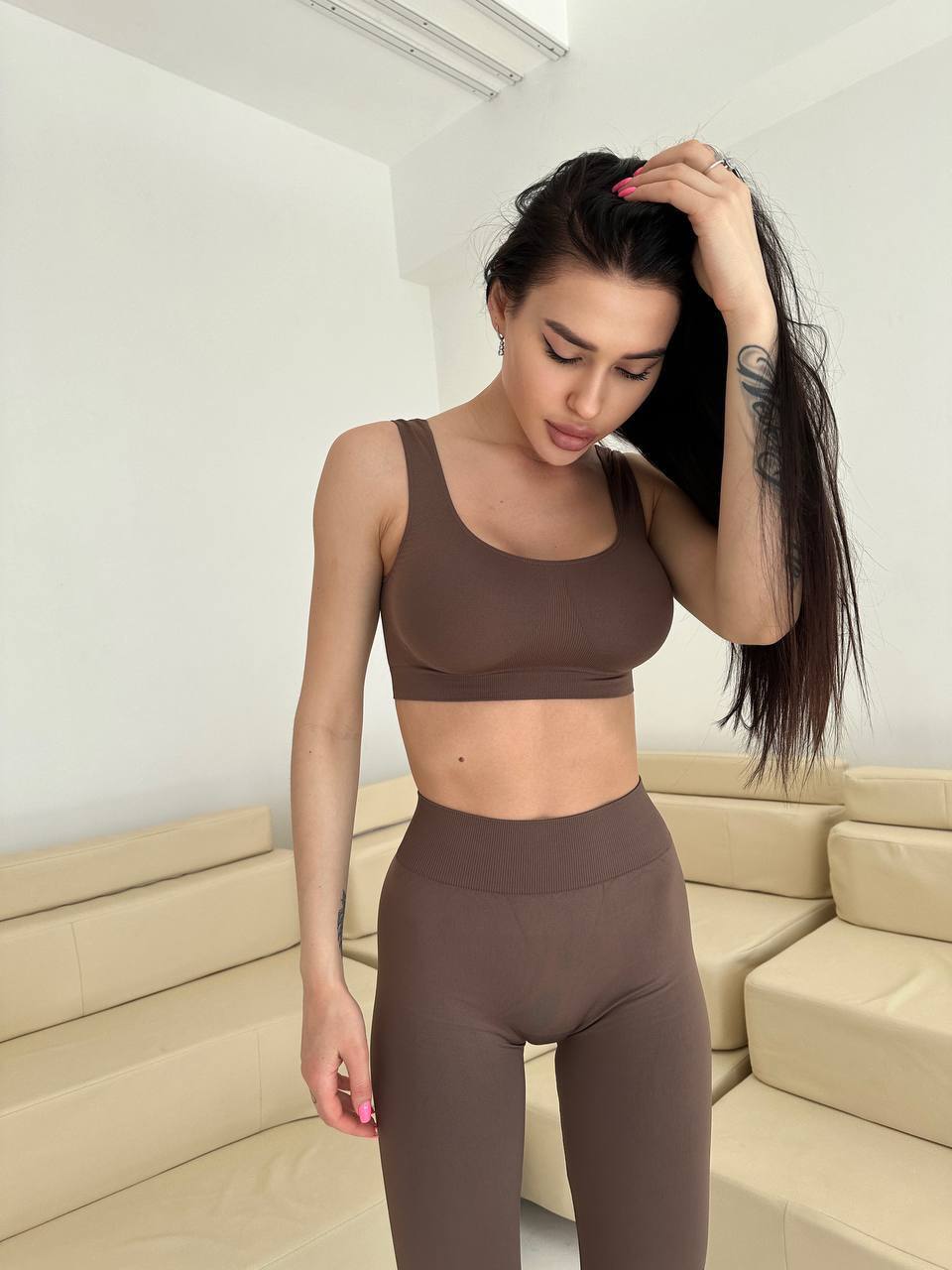 Seamless Wellness Bra in Brown