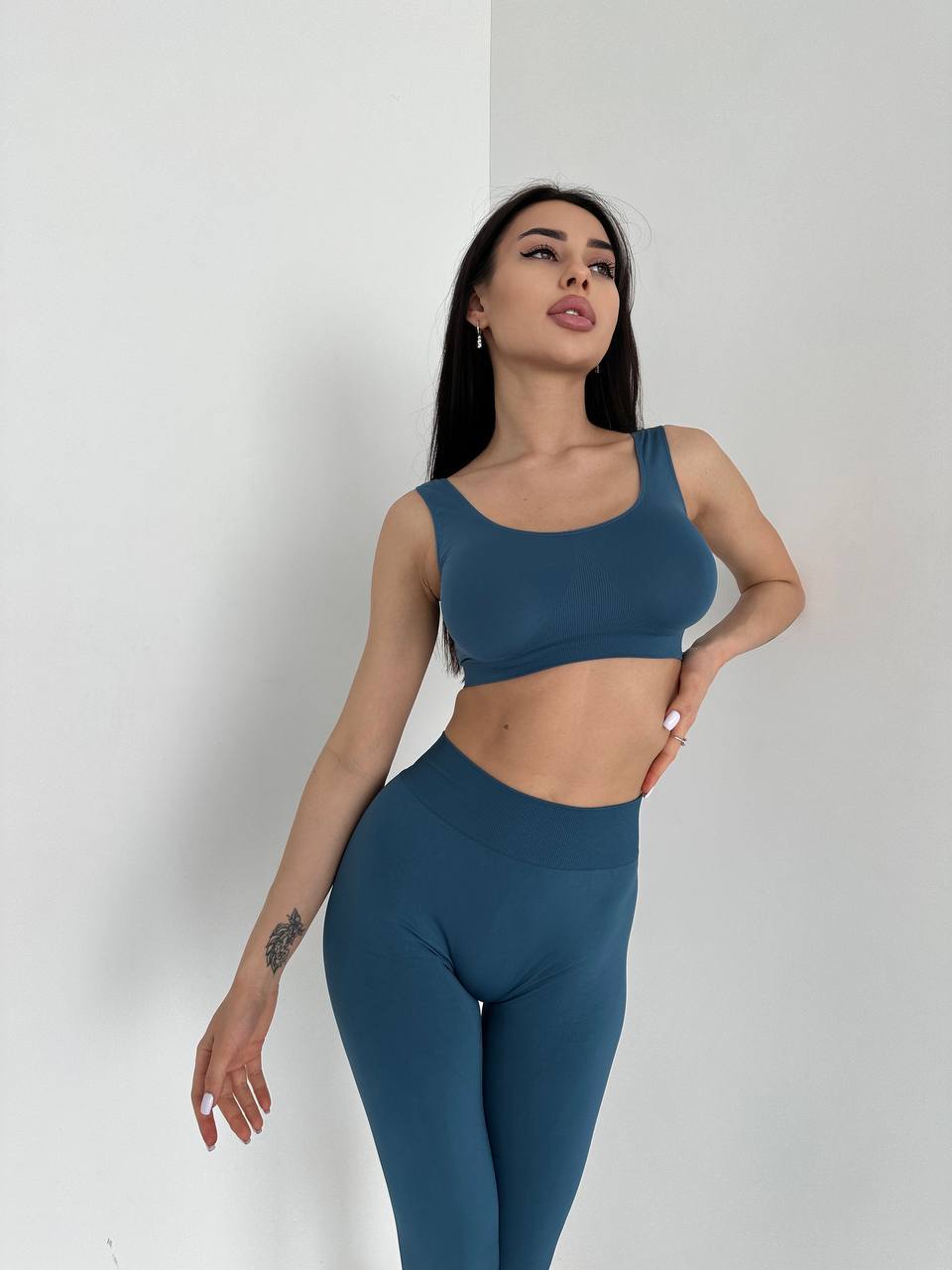 Seamless Wellness Bra in Blue