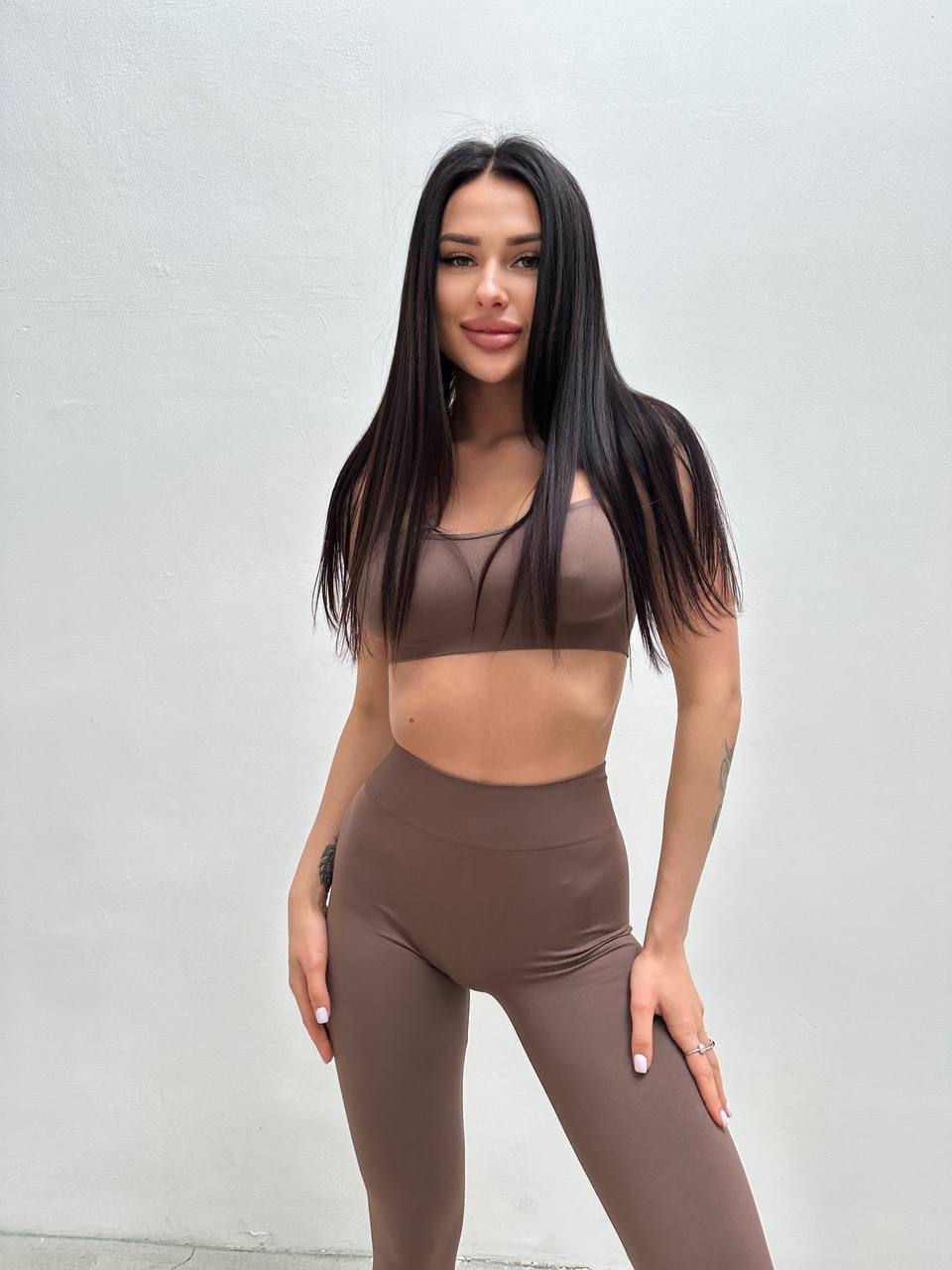 Seamless Cami Bra in Brown