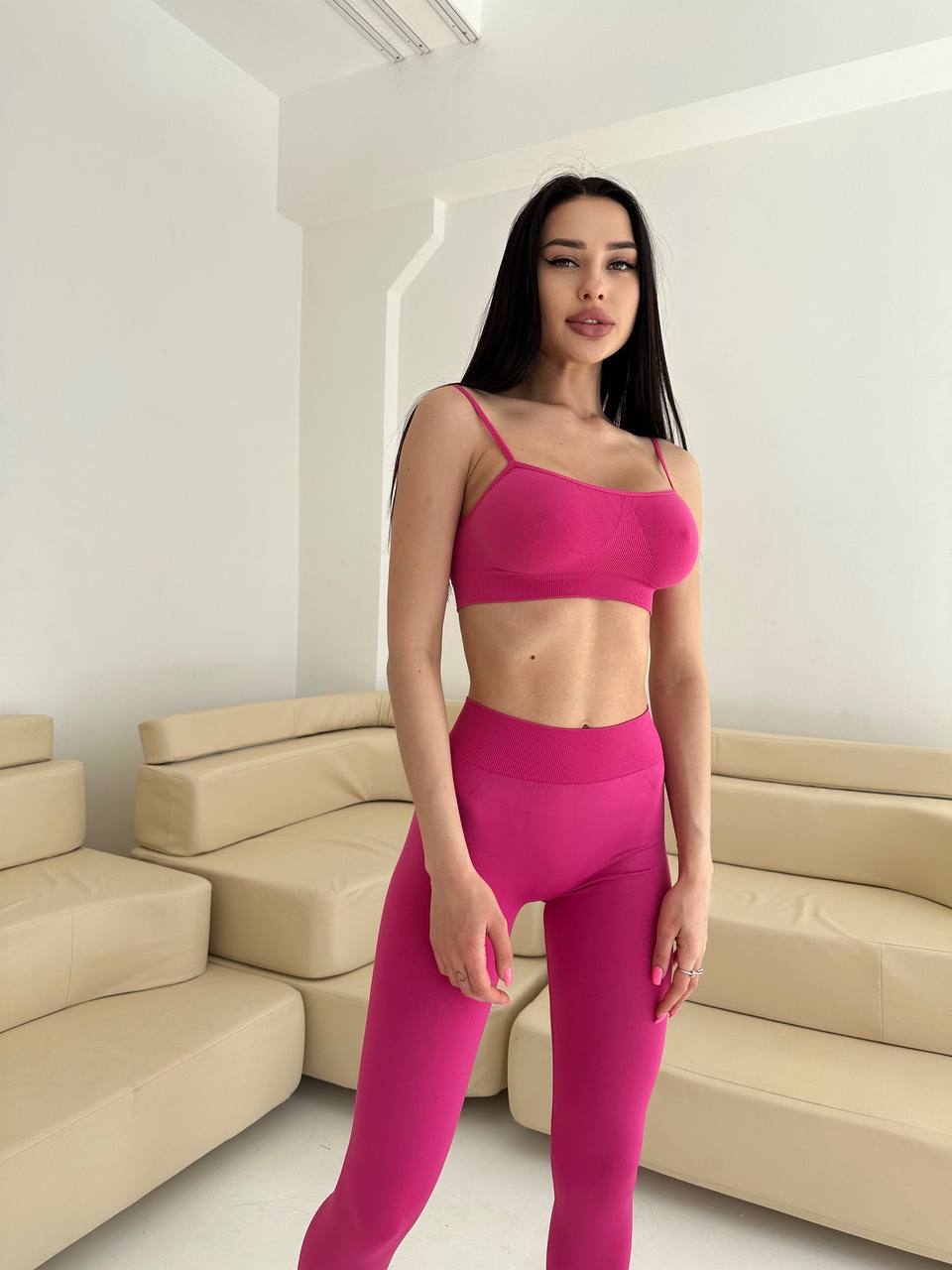 Seamless Cami Bra in Fuchsia