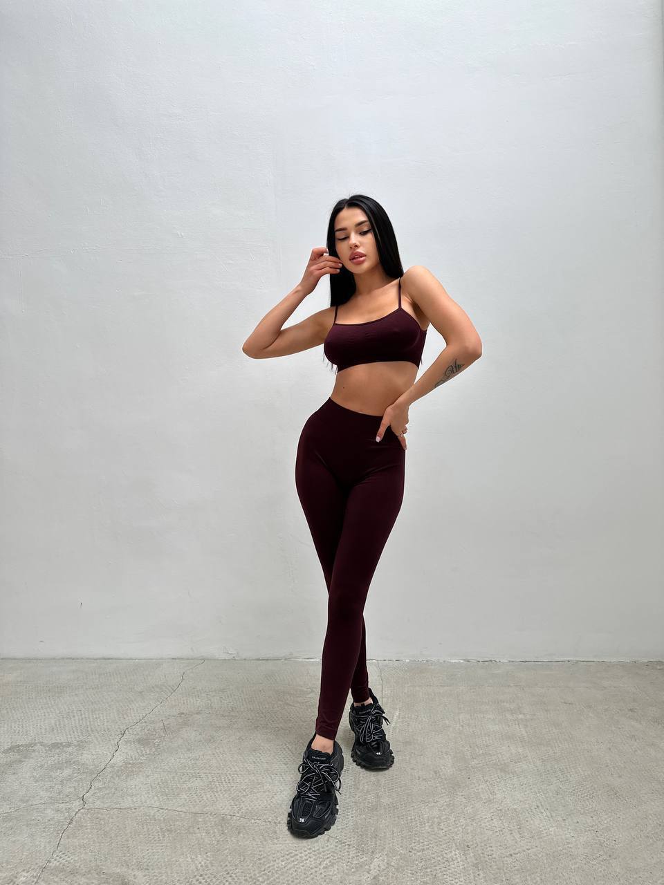 Seamless Cami Bra in Maroon