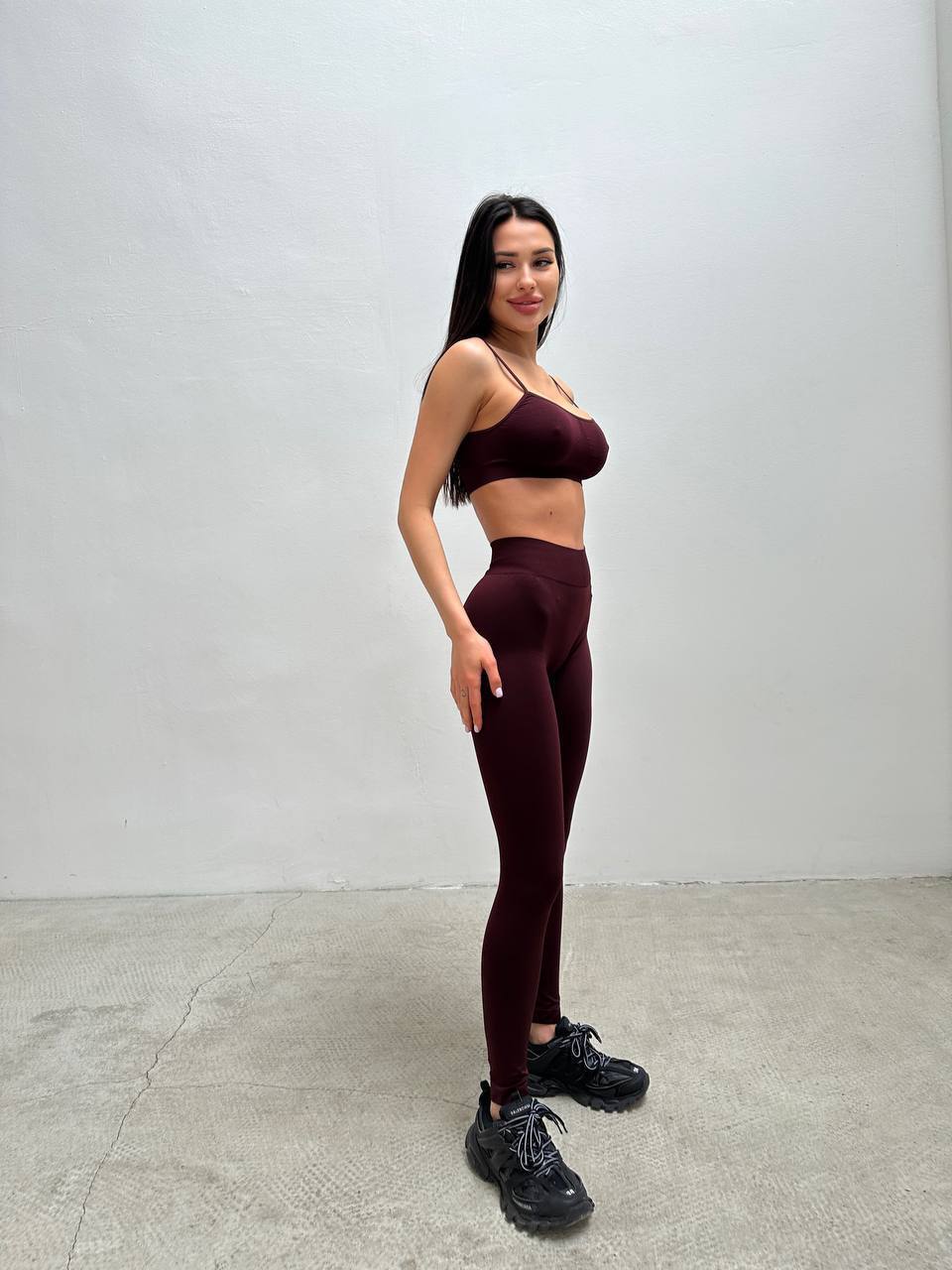 Seamless Cami Bra in Maroon