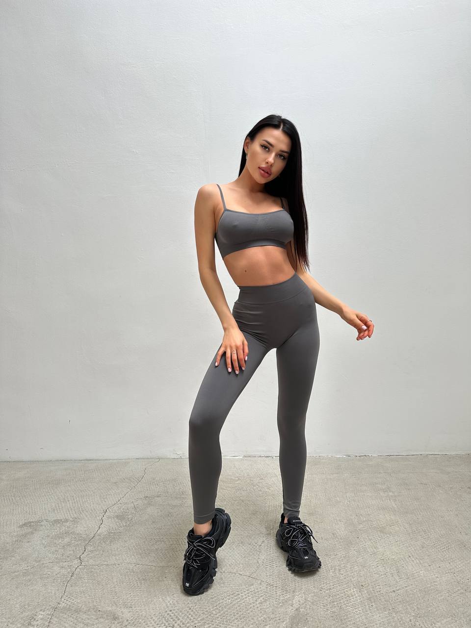 Seamless Cami Bra in Dark Gray