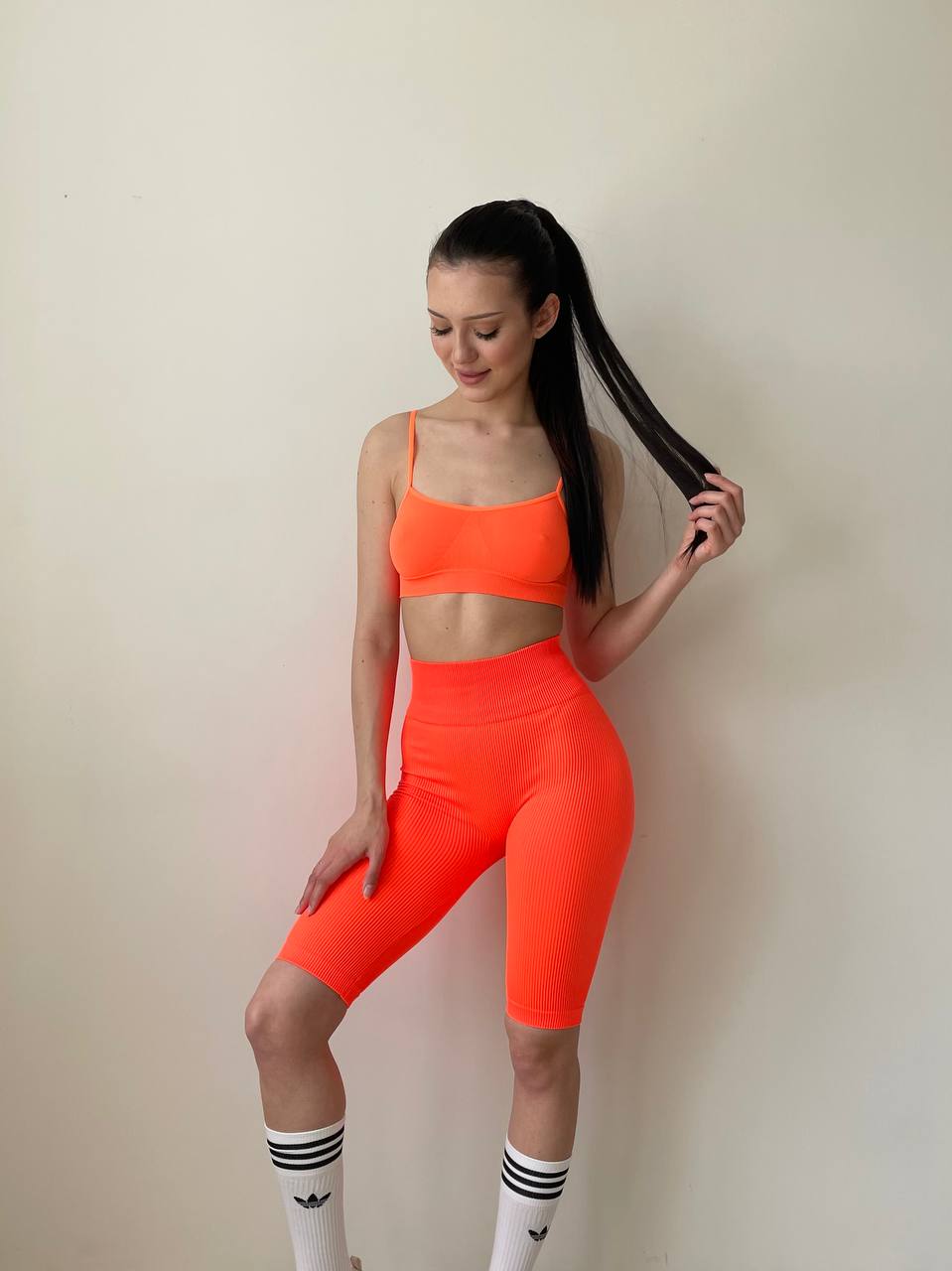 Seamless Cami Bra in Neon Orange