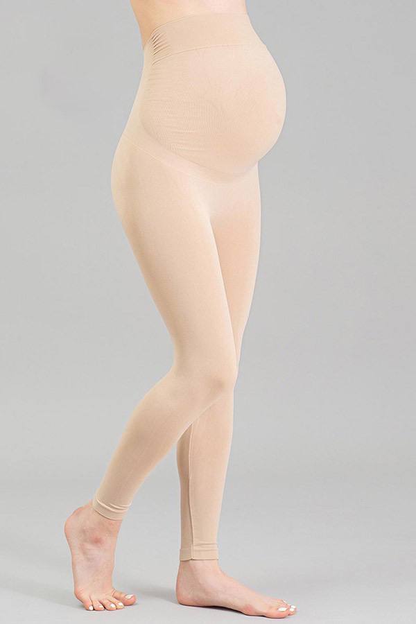 Seamless Maternity Leggings in Beige