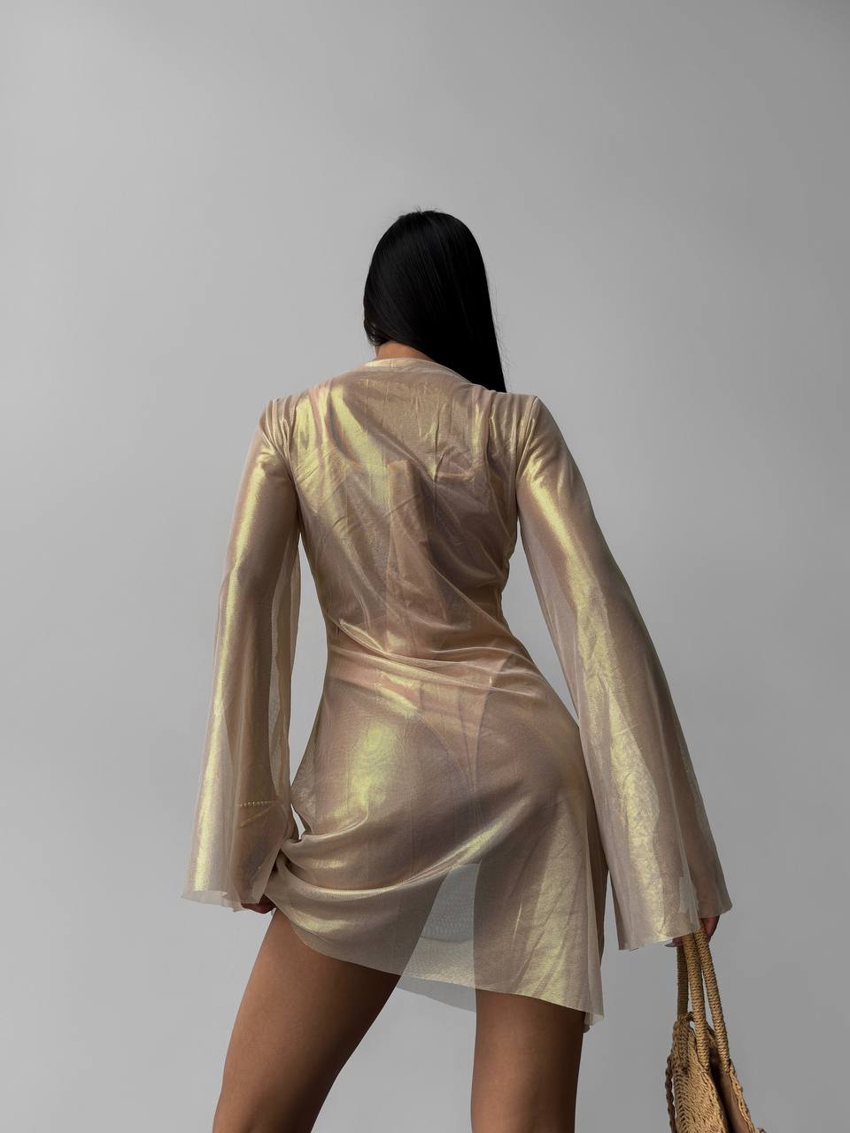 Volcano Mini Beach Dress in Gold